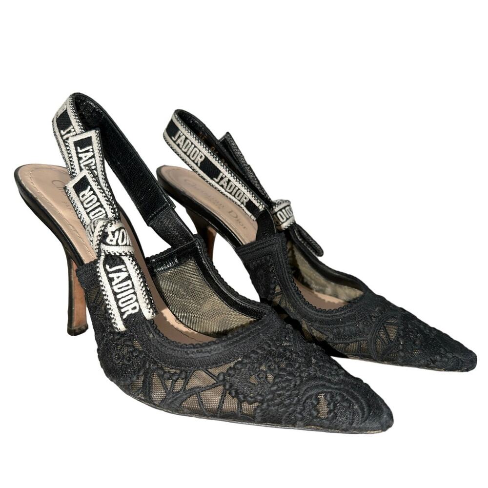 Dior Black and White Heels with Elegant Design